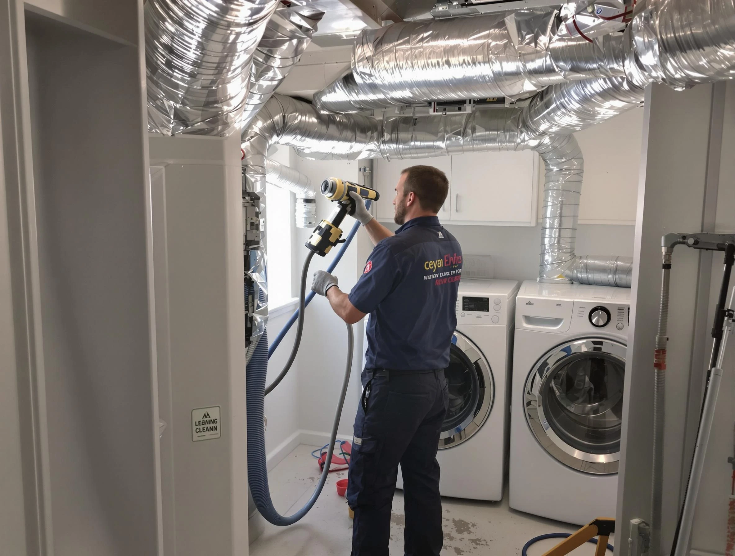Albuquerque Dryer Vent Cleaning specialist using advanced equipment for thorough duct cleaning in Albuquerque